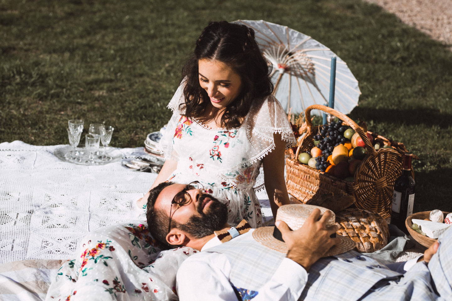 French Chic Picnic Wedding at Château Saint Georges, Grasse