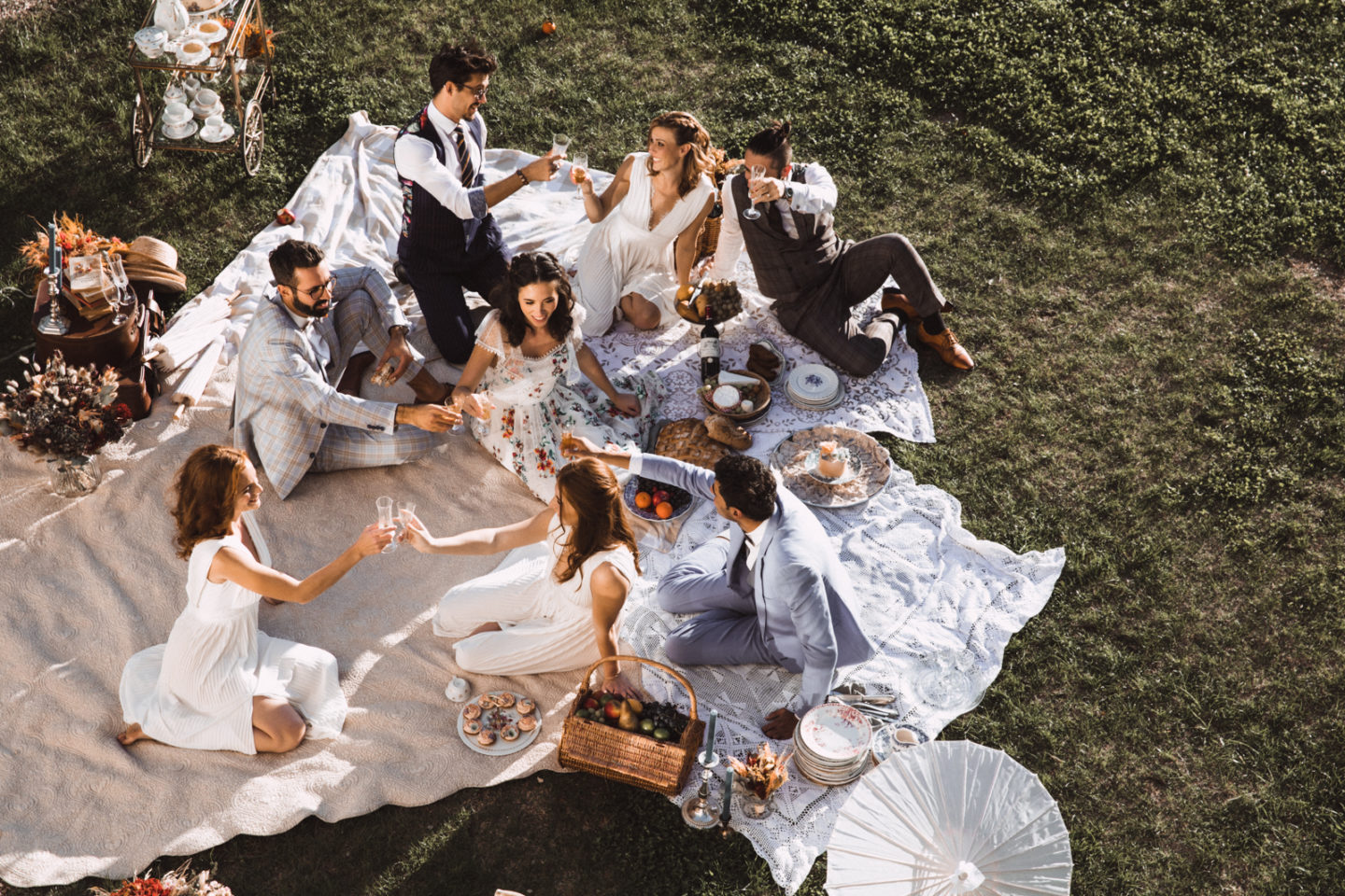 French Chic Picnic Wedding at Château Saint Georges, Grasse