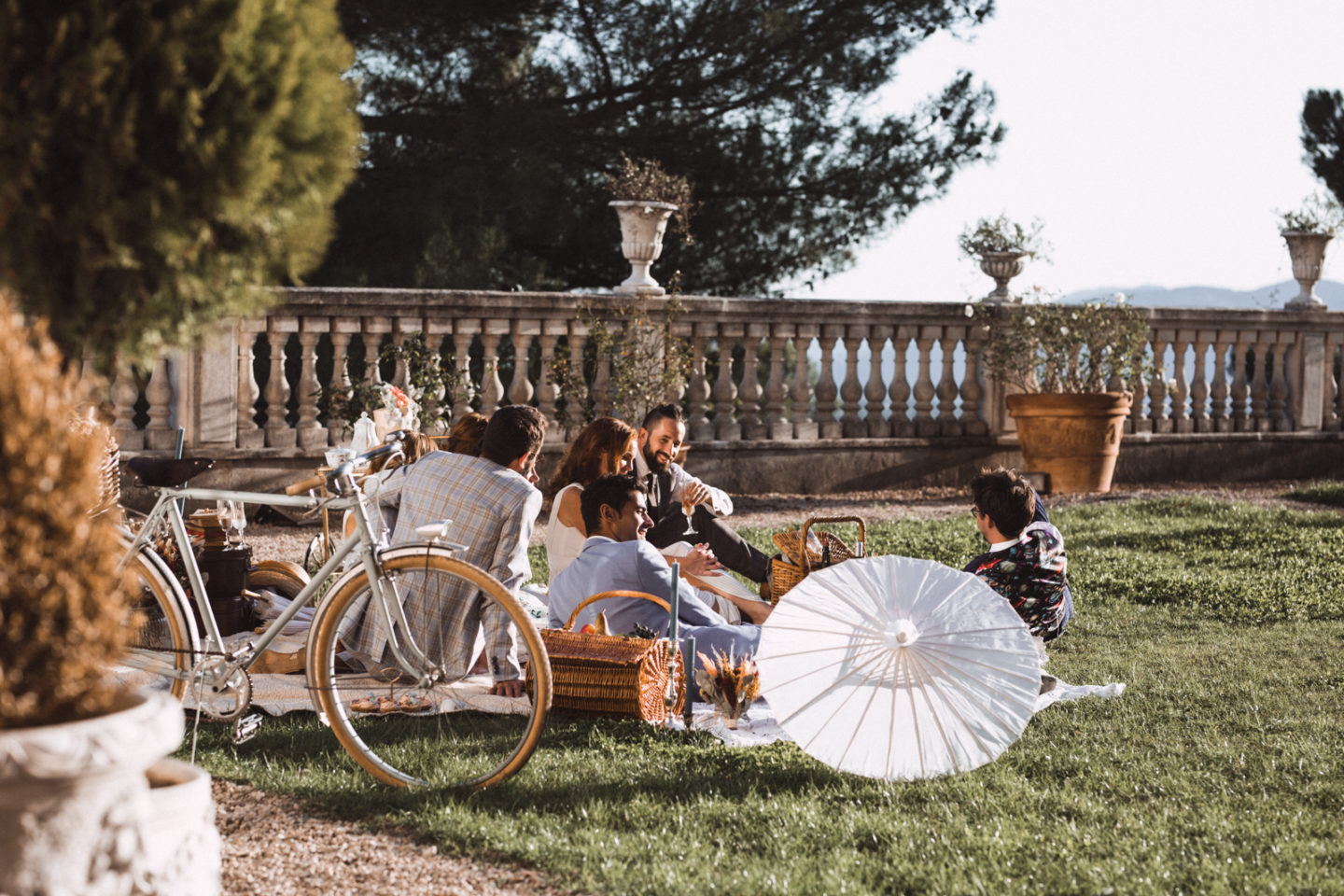 French Chic Picnic Wedding at Château Saint Georges, Grasse