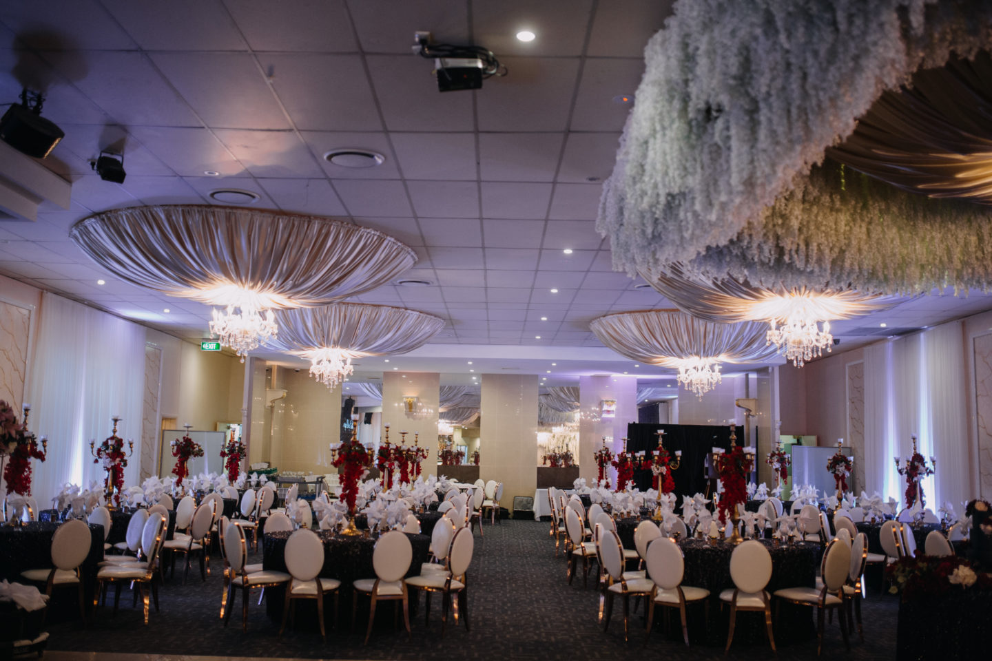 Romantic Goth Wedding With Black Wedding Dress at Villa Capri Sydney