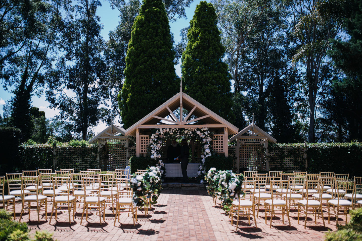 Romantic Goth Wedding With Black Wedding Dress at Villa Capri Sydney