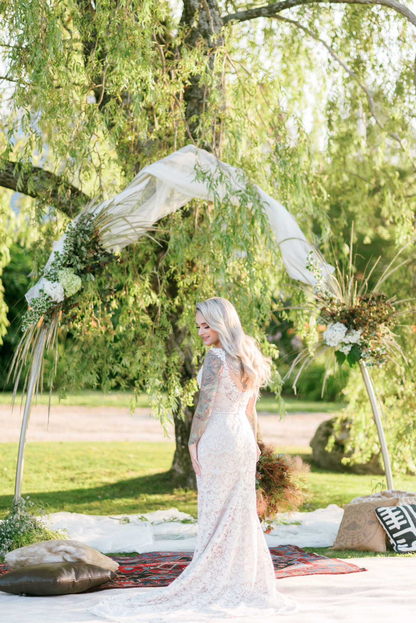 Luxe Coastal Boho Wedding at Anchorage House and Cottages Nova Scoatia