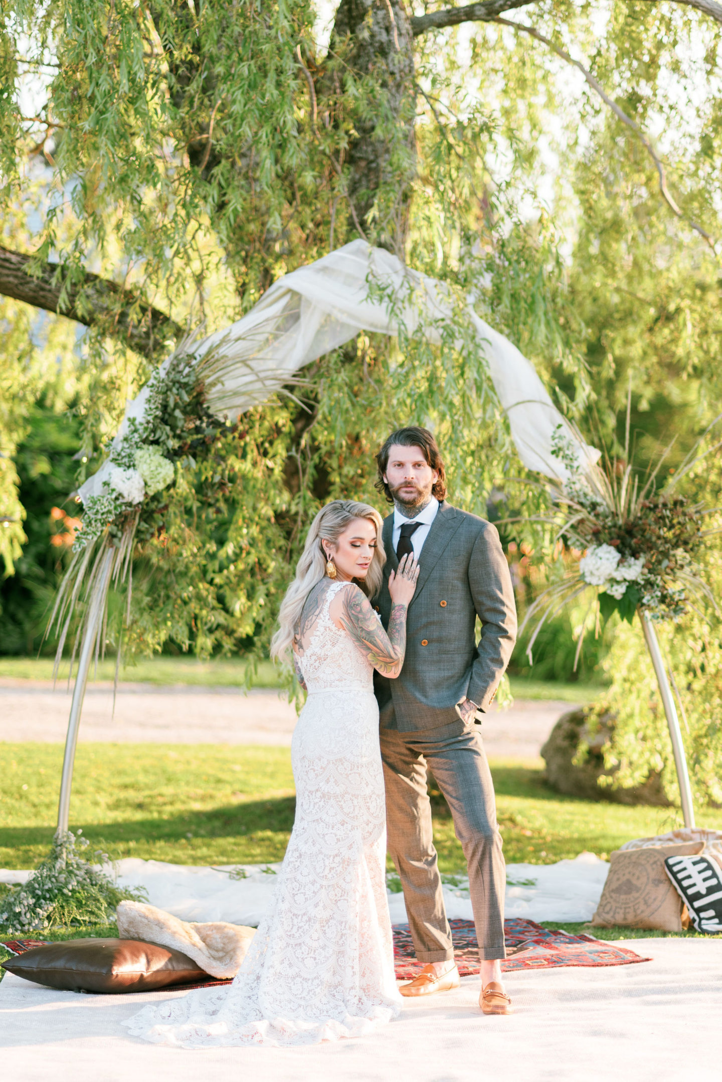 Luxe Coastal Boho Wedding at Anchorage House and Cottages Nova Scoatia