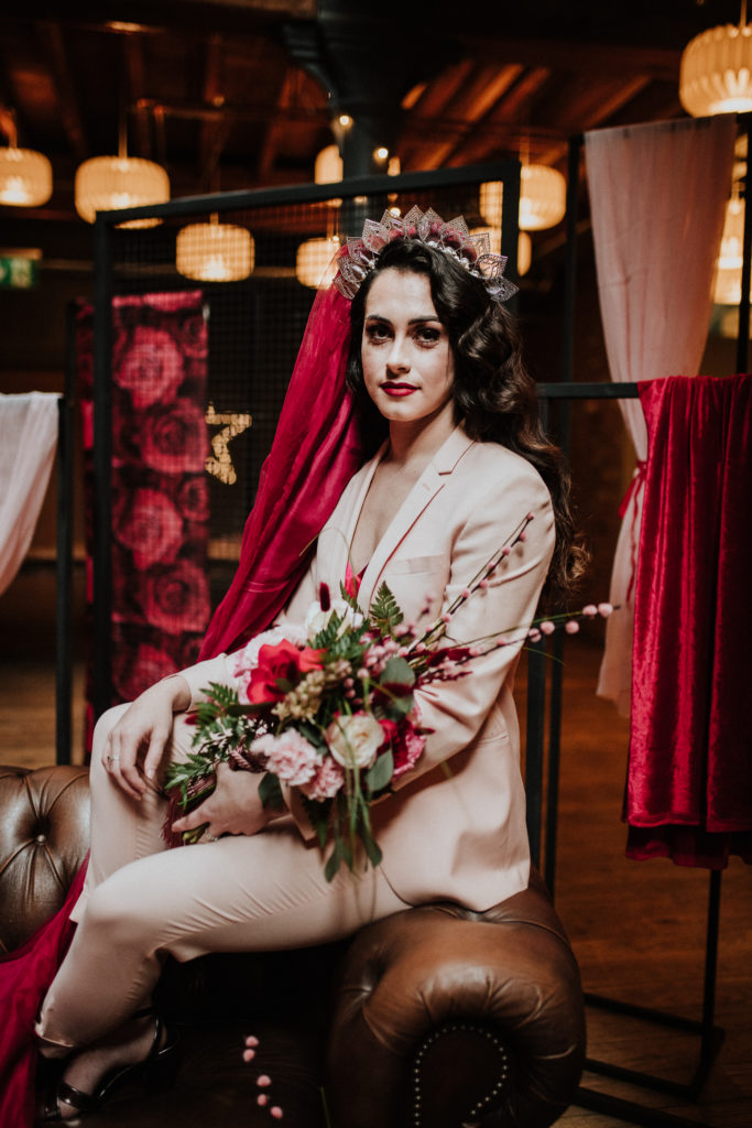 Bold Red and Pink Urban Wedding at LEAF Manchester