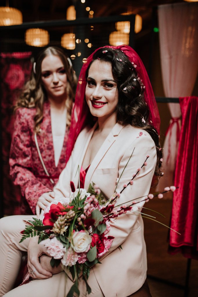 Bold Red and Pink Urban Wedding at LEAF Manchester 