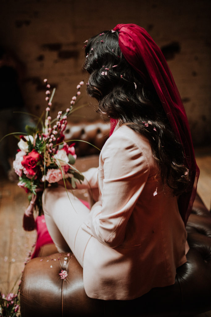 Bold Red and Pink Urban Wedding at LEAF Manchester 