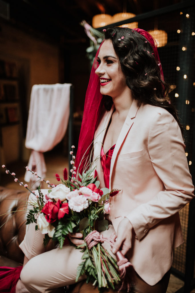 Bold Red and Pink Urban Wedding at LEAF Manchester 