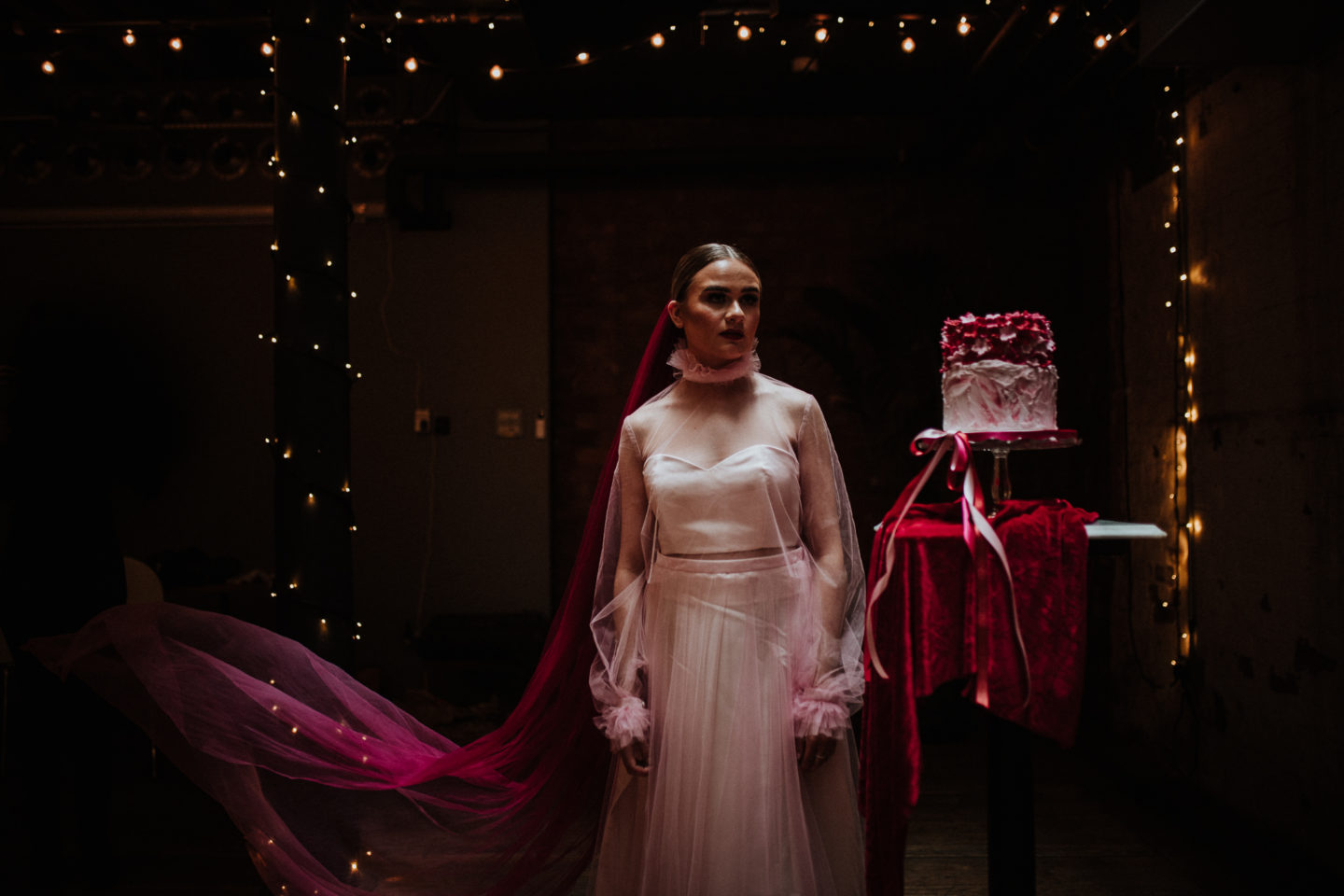 Bold Red and Pink Urban Wedding at LEAF Manchester 