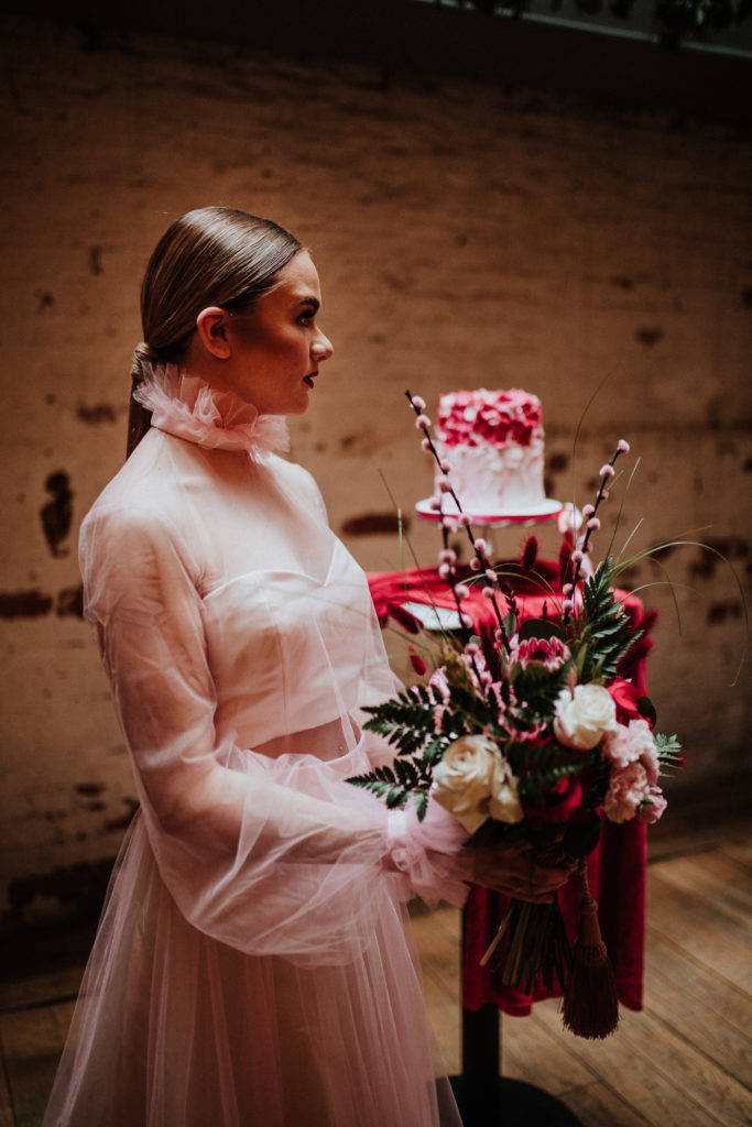 Bold Red and Pink Urban Wedding at LEAF Manchester 