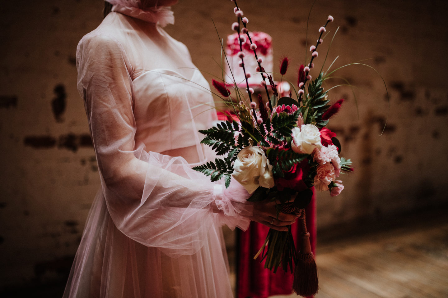 Bold Red and Pink Urban Wedding at LEAF Manchester 