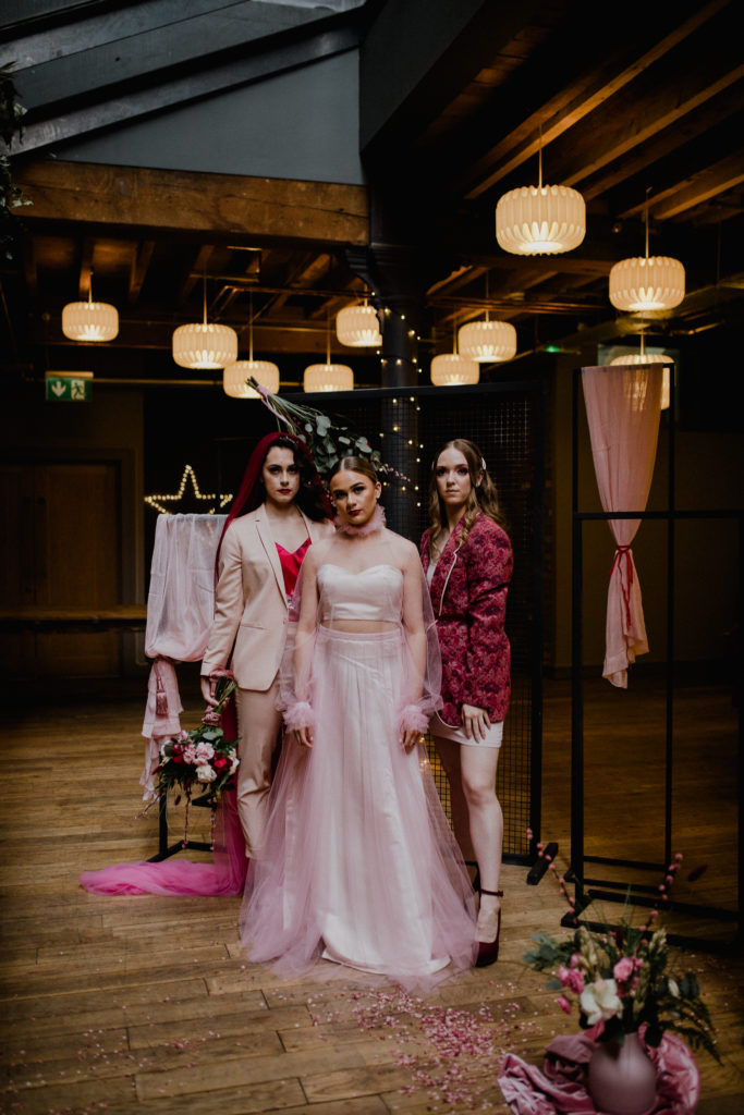 Bold Red and Pink Urban Wedding at LEAF Manchester