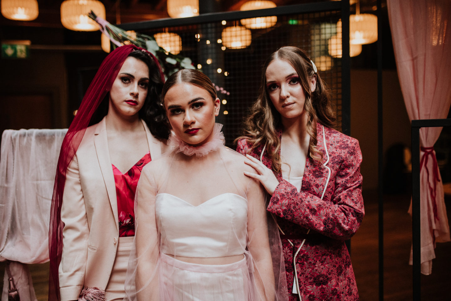 Bold Red and Pink Urban Wedding at LEAF Manchester 