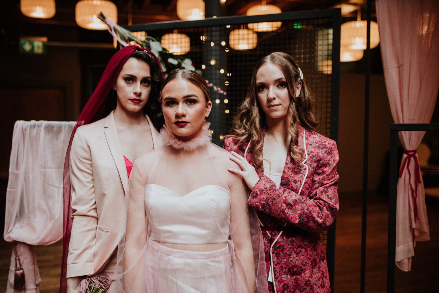 Bold Red and Pink Urban Wedding at LEAF Manchester 