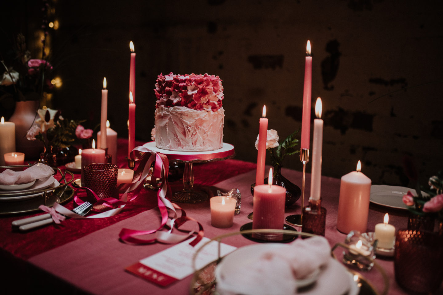 Bold Red and Pink Urban Wedding at LEAF Manchester 