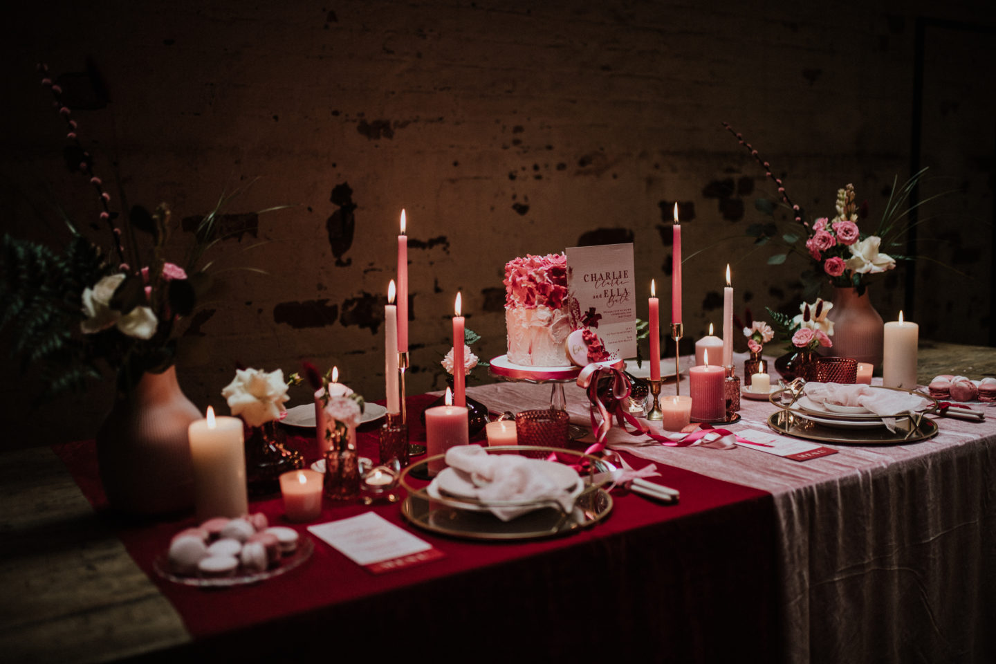 Bold Red and Pink Urban Wedding at LEAF Manchester 