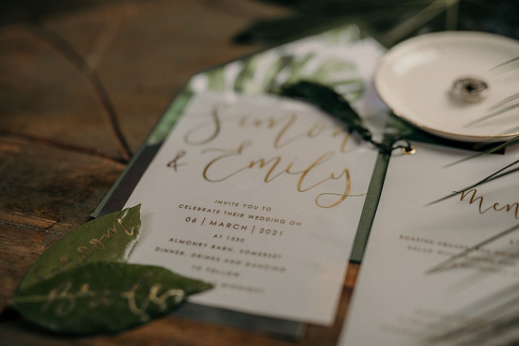 Tropical Luxe Wedding Inspiration At ​Almonry Barn, Somerset