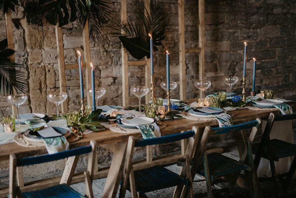 Tropical Luxe Wedding Inspiration At ​Almonry Barn, Somerset