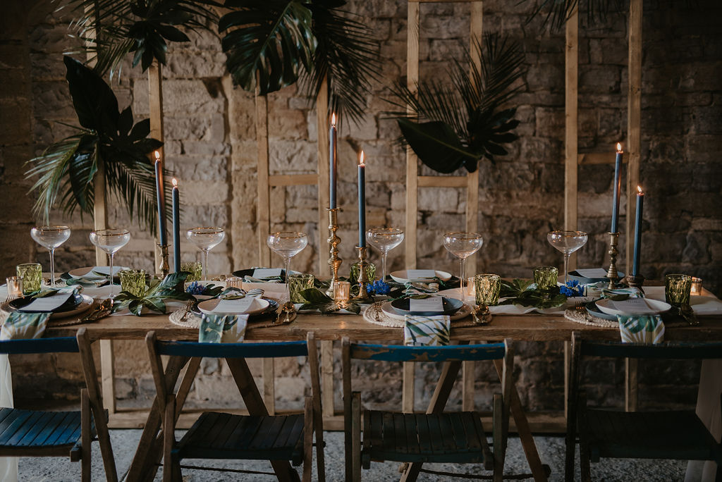 Tropical Luxe Wedding Inspiration At ​Almonry Barn, Somerset