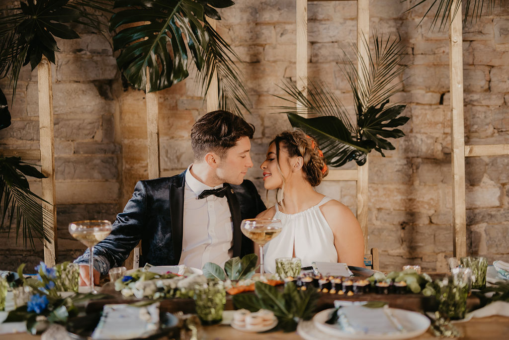 Tropical Luxe Wedding Inspiration At ​Almonry Barn, Somerset