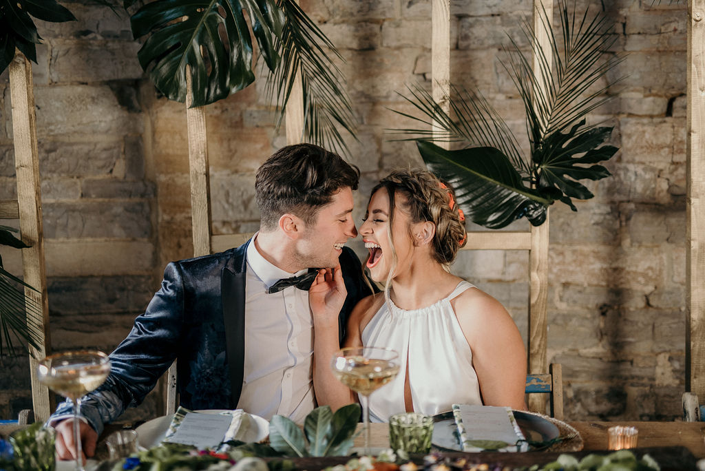 Tropical Luxe Wedding Inspiration At ​Almonry Barn, Somerset