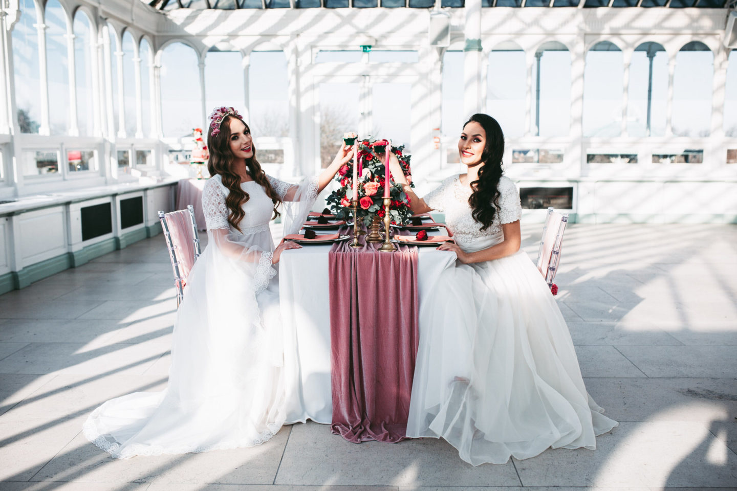 Romantic Red and Pink Wedding Inspiration at Isla Gladstone Liverpool