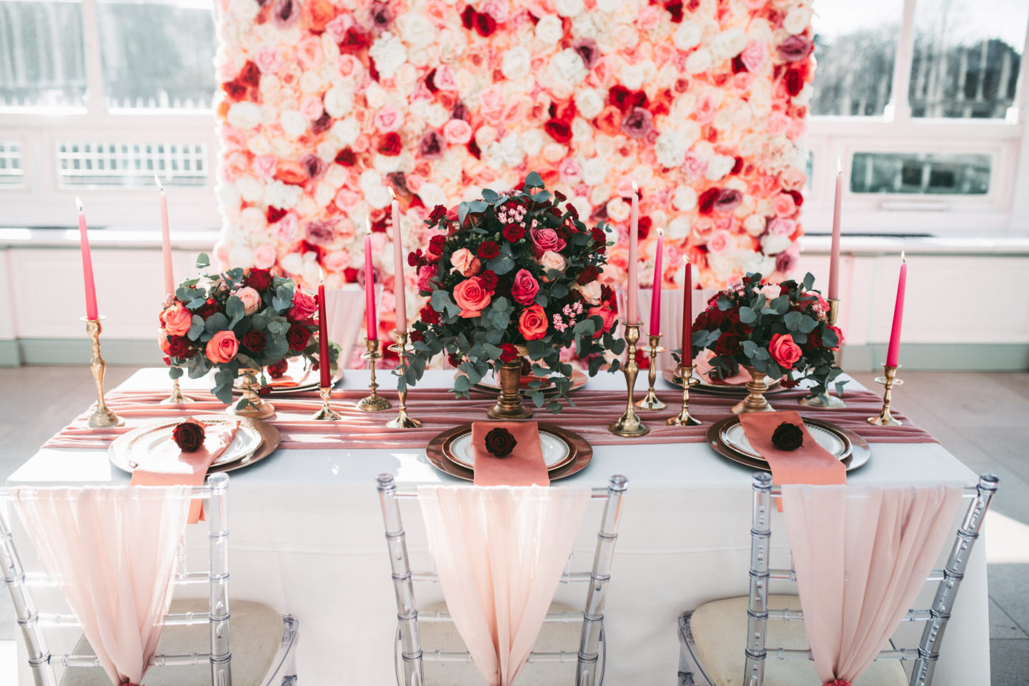 Romantic Red and Pink Wedding Inspiration at Isla Gladstone Liverpool