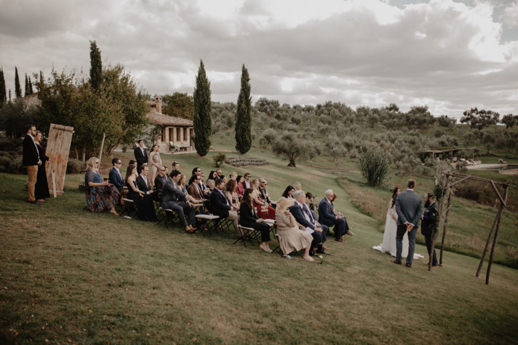 Dreamy Italian Elopement With Lace Wedding Cape at The Lazy Olive, Tuscany