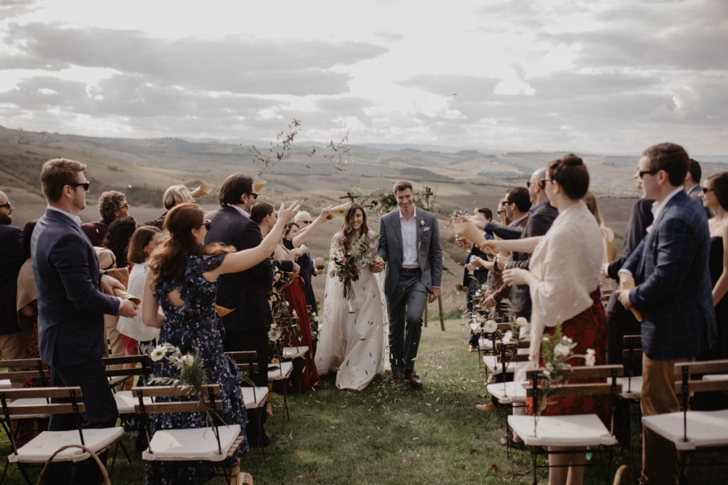 Dreamy Italian Elopement With Lace Wedding Cape at The Lazy Olive, Tuscany