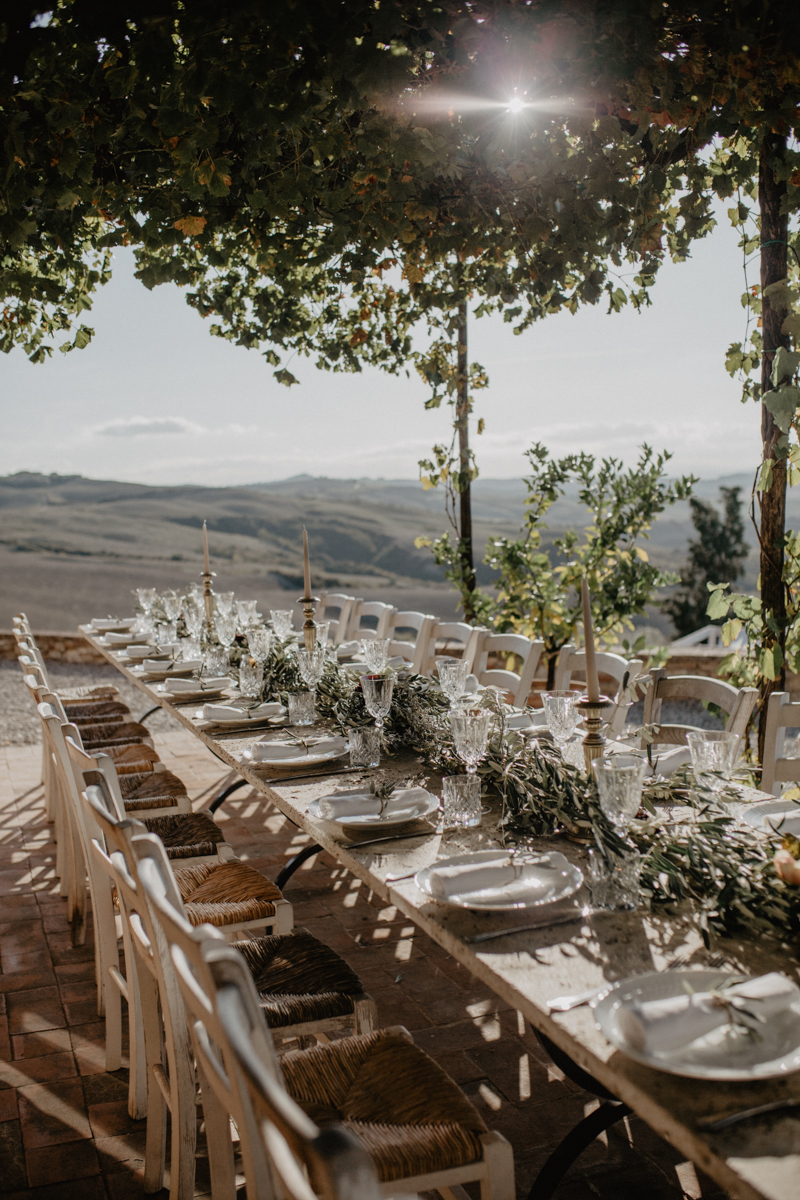 Dreamy Italian Elopement With Lace Wedding Cape at The Lazy Olive, Tuscany