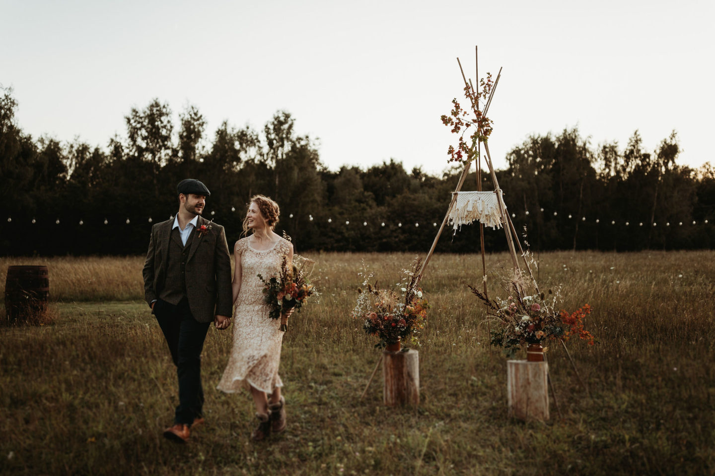 Eco-Weddding At Wellington Wood With Autumn Folklore Vibes