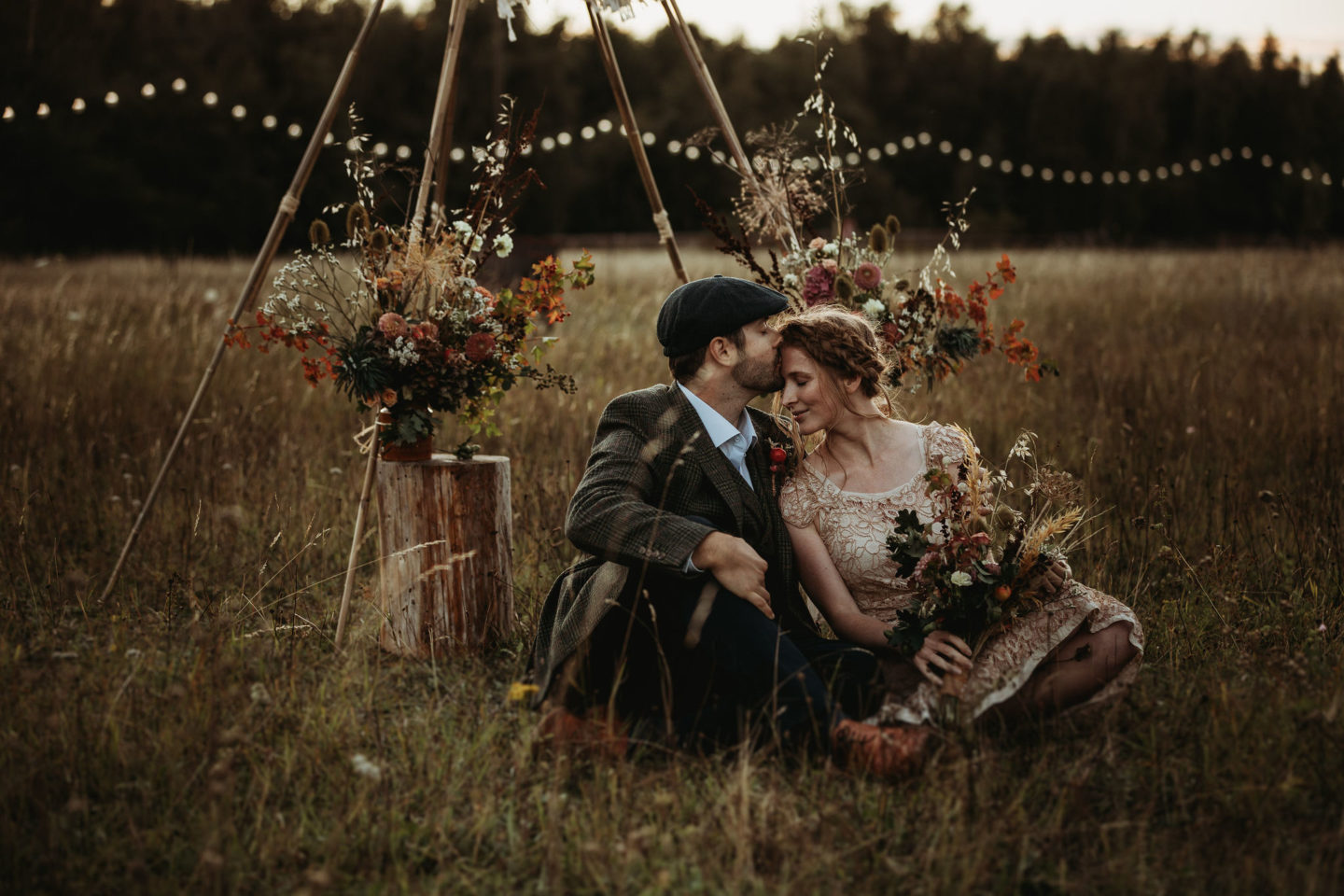 Eco-Weddding At Wellington Wood With Autumn Folklore Vibes