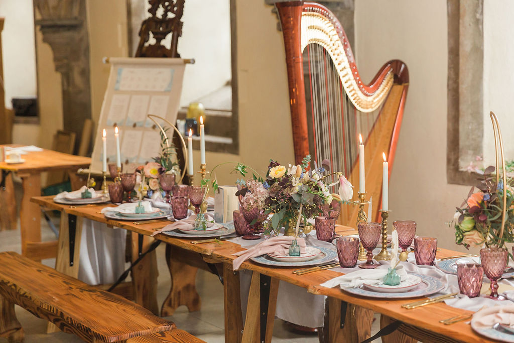 Romantic Pastel Coloured Wedding At Bishops Palace Wells, Somerset