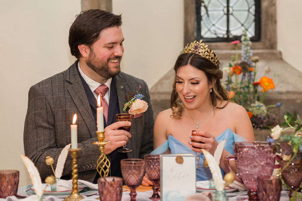 Romantic Pastel Coloured Wedding At Bishops Palace Wells, Somerset