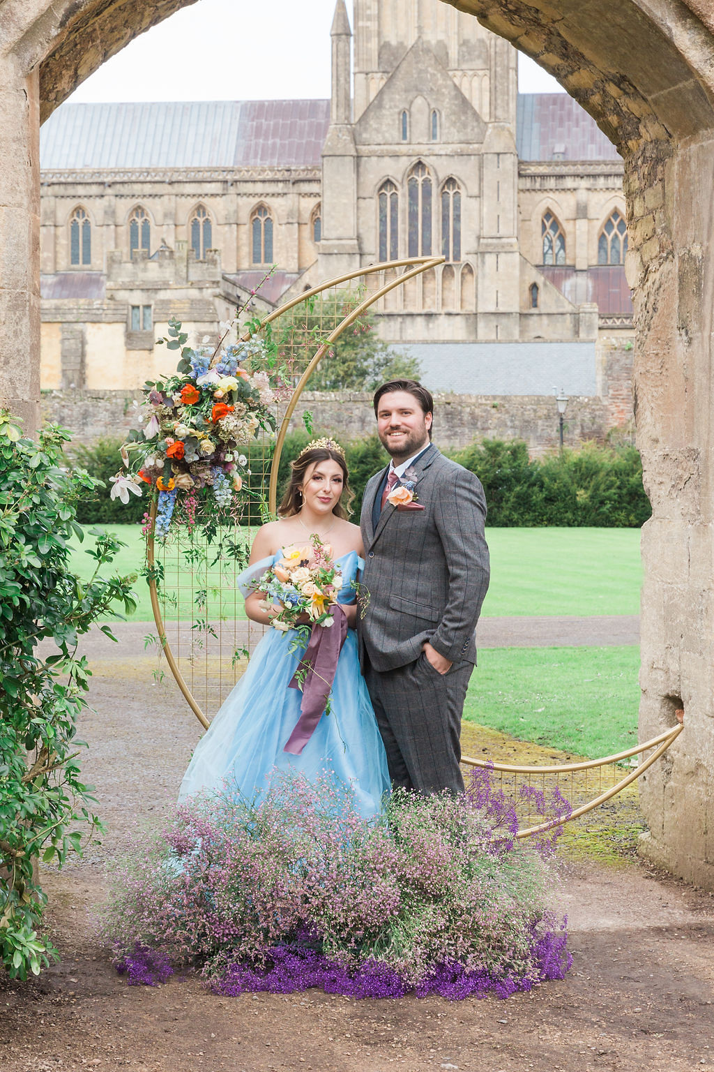 Romantic Pastel Coloured Wedding At Bishops Palace Wells, Somerset