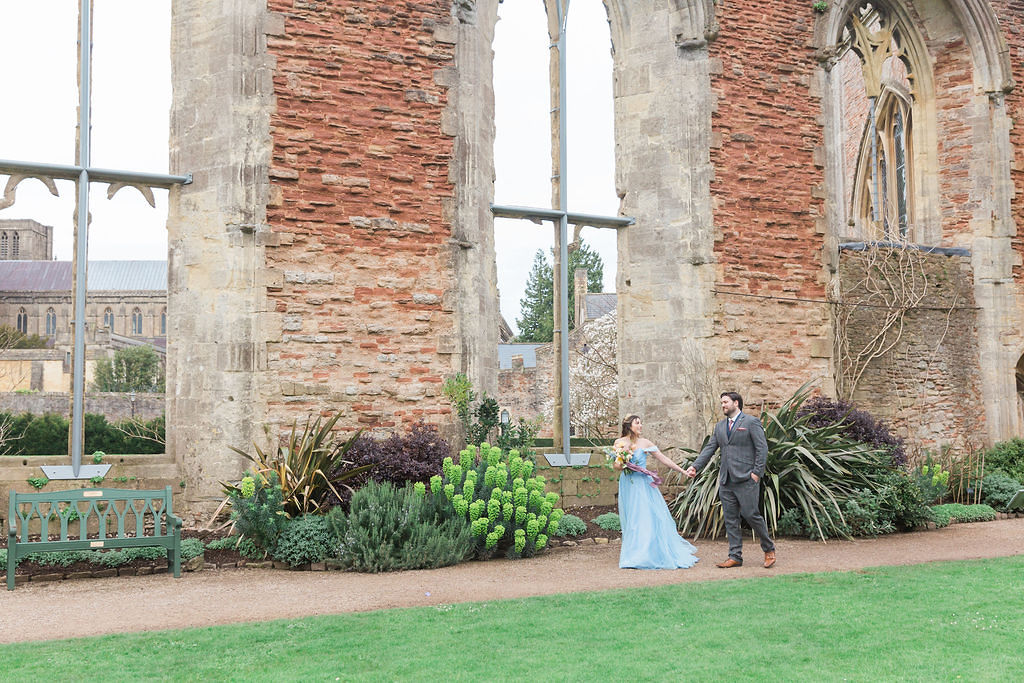 Romantic Pastel Coloured Wedding At Bishops Palace Wells, Somerset