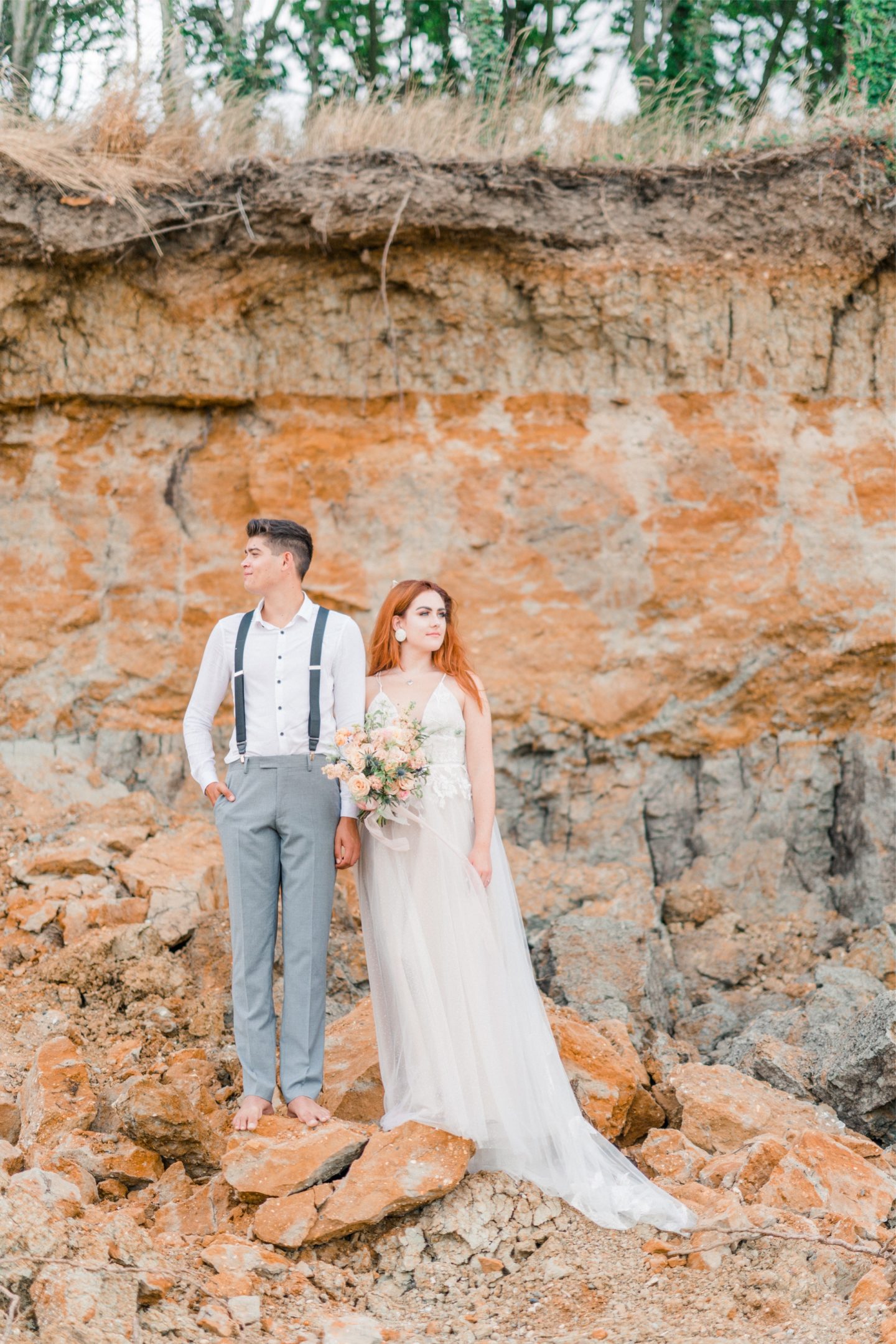 Beach Elopement Wedding With Dreamy Pastel Styling At East Mersea Island