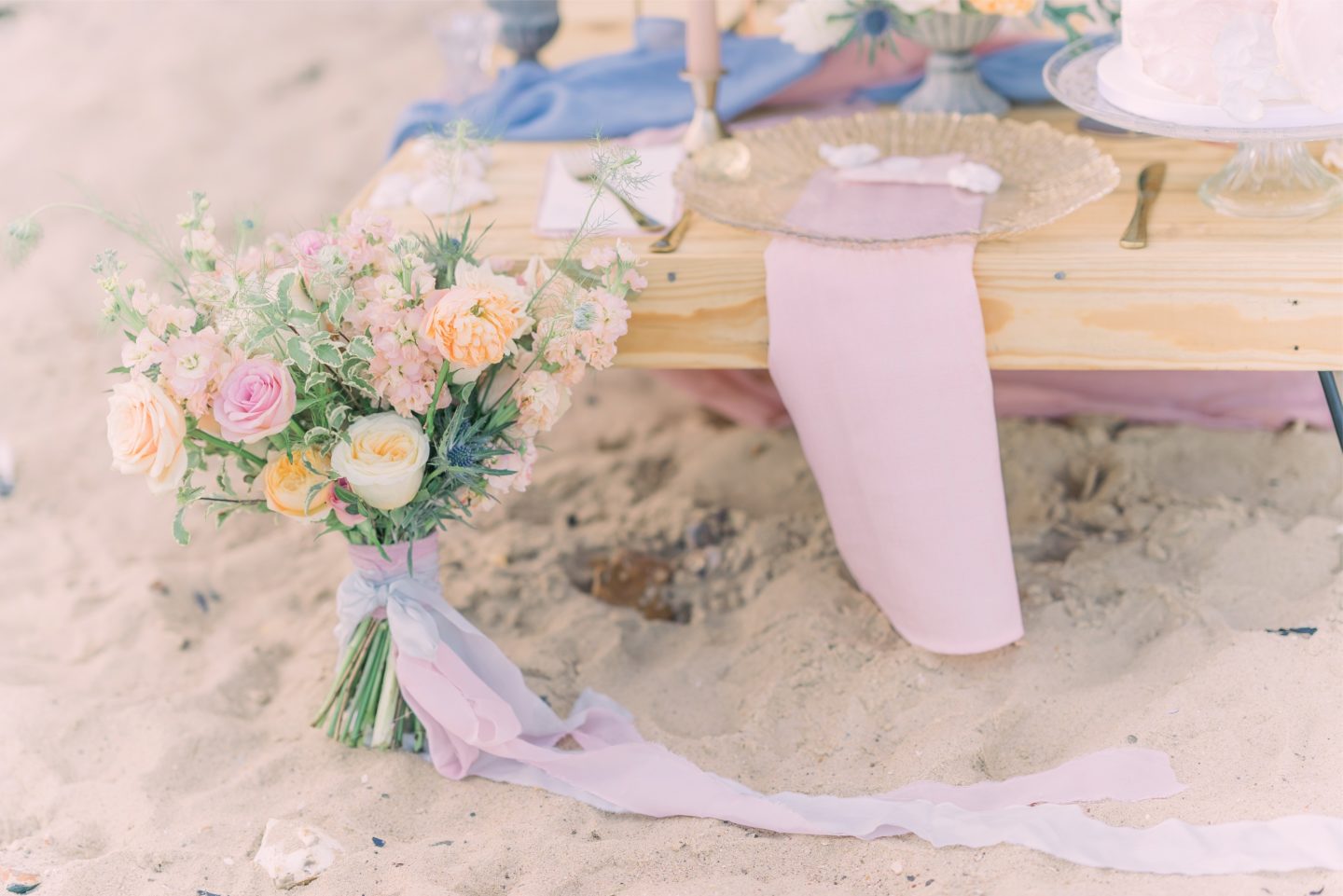 Beach Elopement Wedding With Dreamy Pastel Styling At East Mersea Island