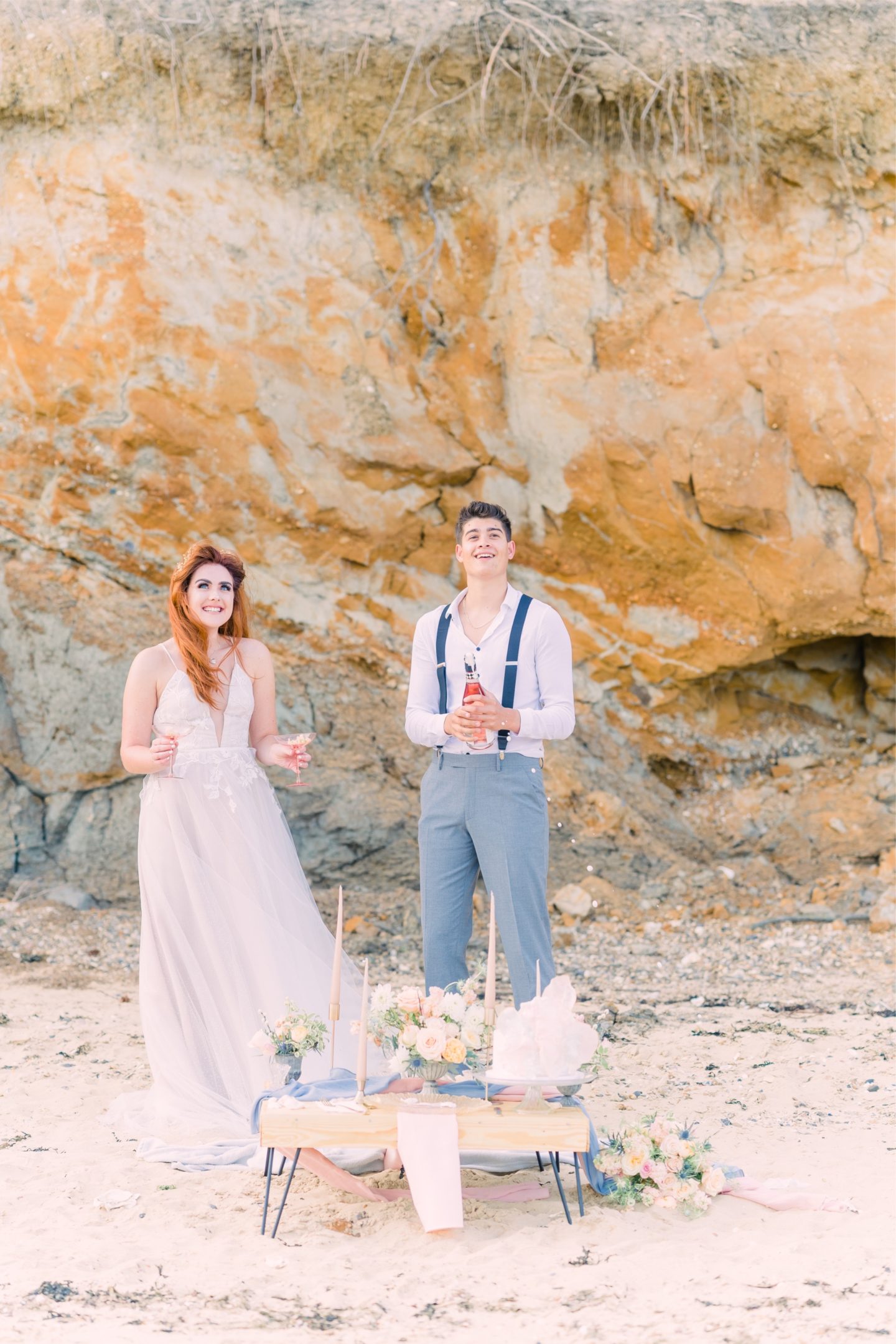 Beach Elopement Wedding With Dreamy Pastel Styling At East Mersea Island
