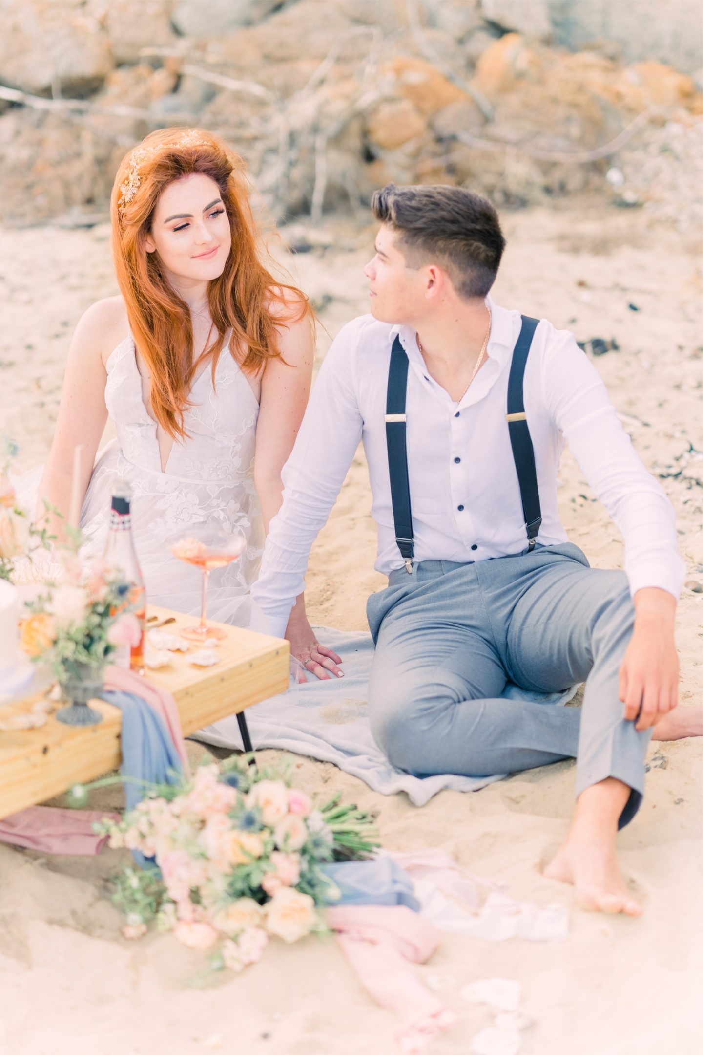 Beach Elopement Wedding With Dreamy Pastel Styling At East Mersea Island