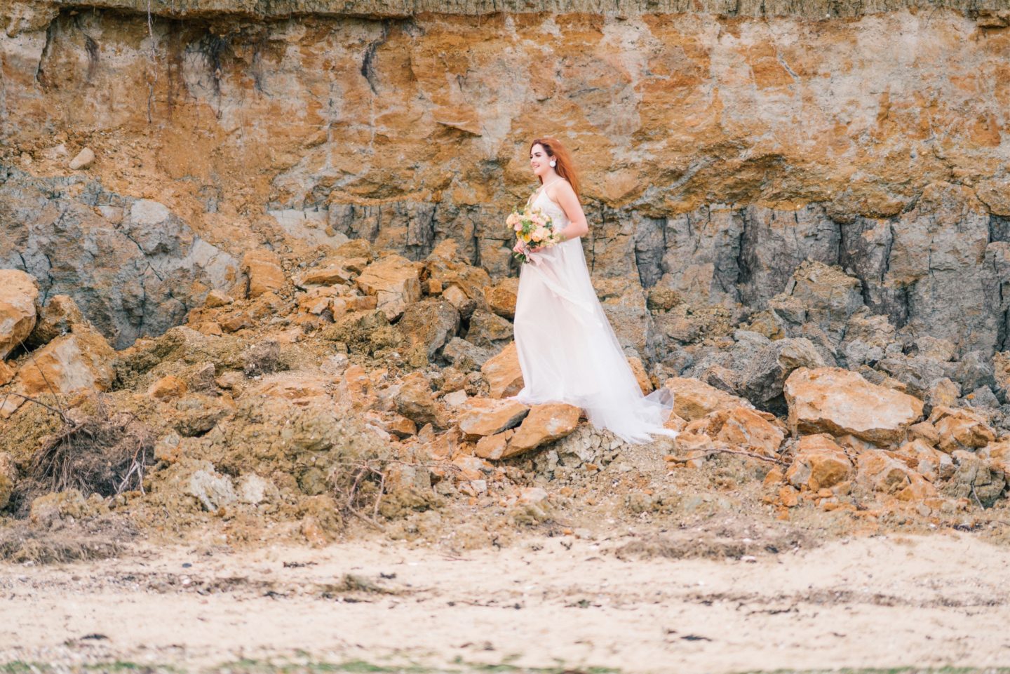 Beach Elopement Wedding With Dreamy Pastel Styling At East Mersea Island