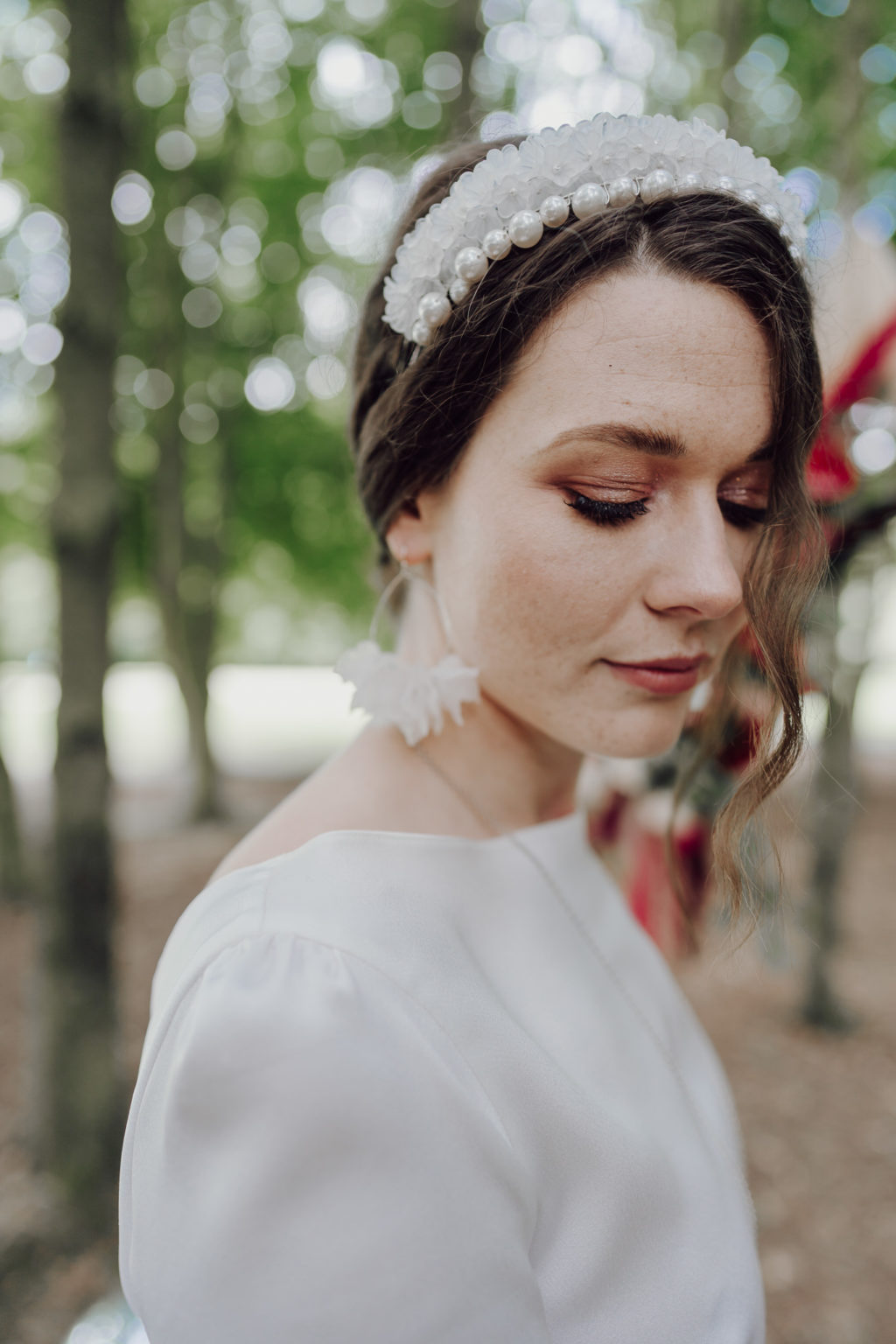 Disco Woodland Wedding With Glitter Balls and Ethical British Bridalwear