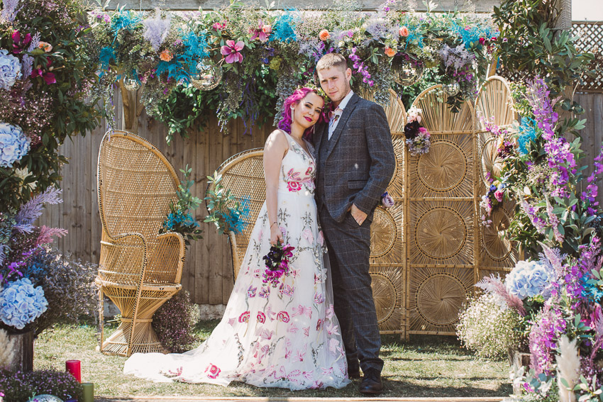 Bright and Colourful Rock Festival Wedding At Jimmy's Farm, Suffolk