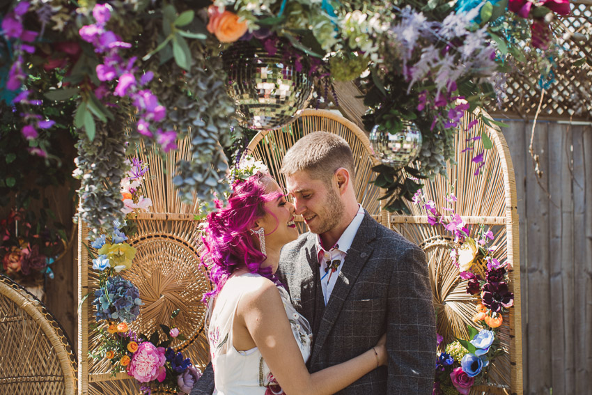 Bright and Colourful Rock Festival Wedding At Jimmy's Farm, Suffolk