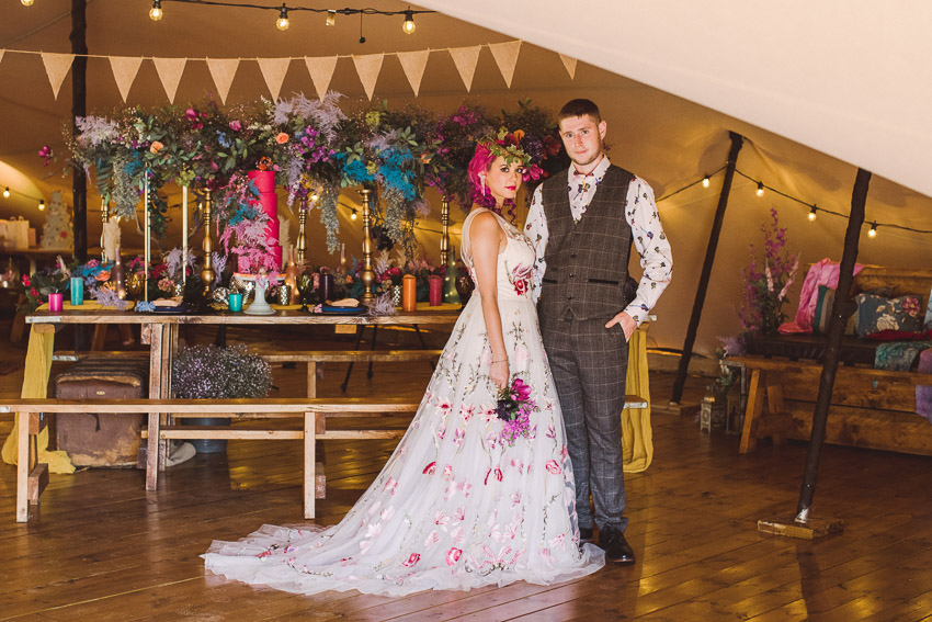 Bright and Colourful Rock Festival Wedding At Jimmy's Farm, Suffolk