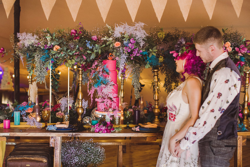 Bright and Colourful Rock Festival Wedding At Jimmy's Farm, Suffolk