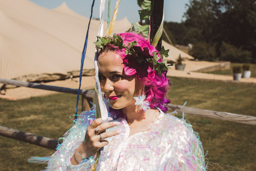 Bright and Colourful Rock Festival Wedding At Jimmy's Farm, Suffolk