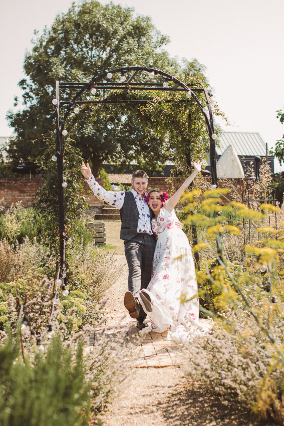 Bright and Colourful Rock Festival Wedding At Jimmy's Farm, Suffolk