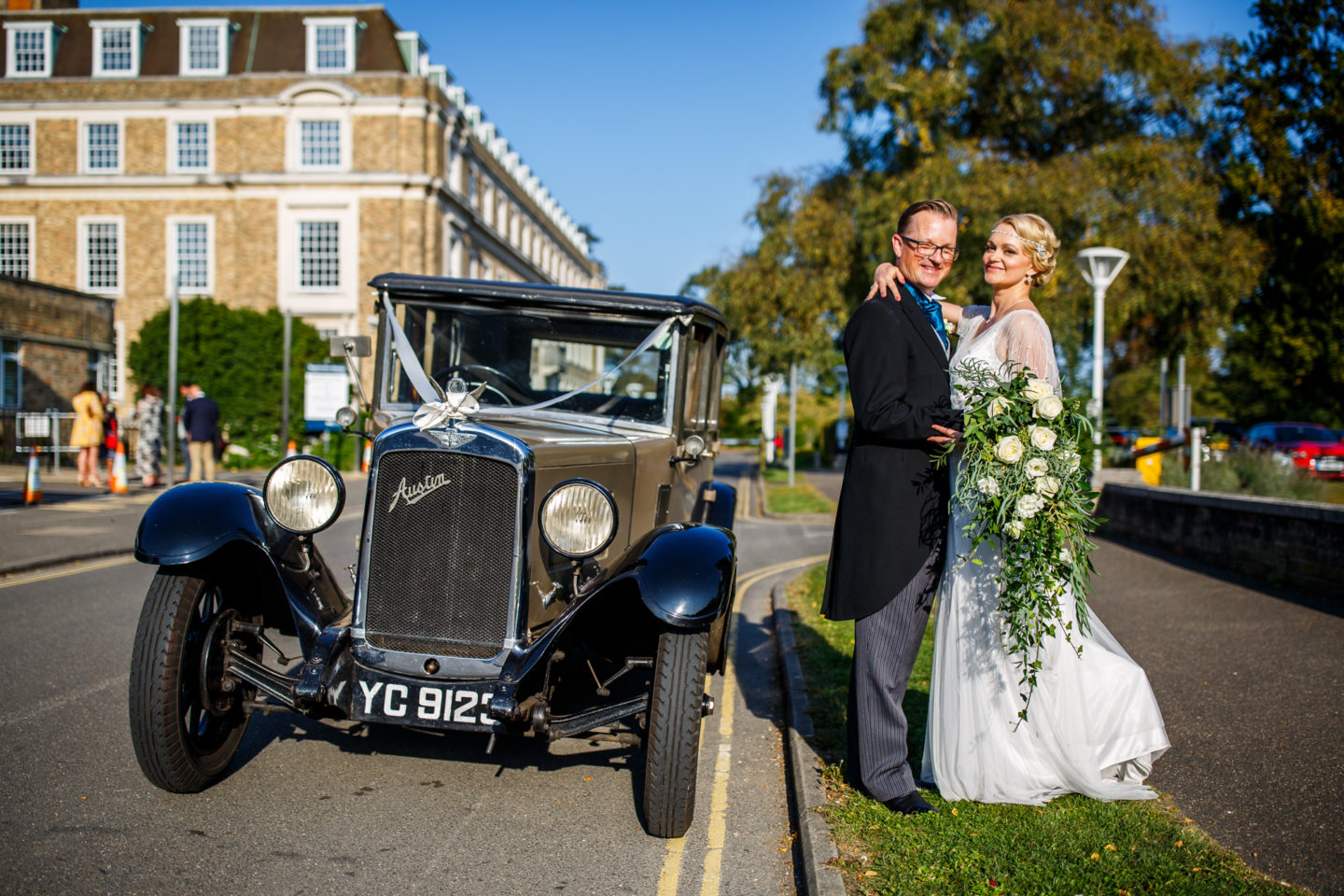 Intimate Wedding At Cambridge Registry Office With 1920s Inspired Wedding Dress