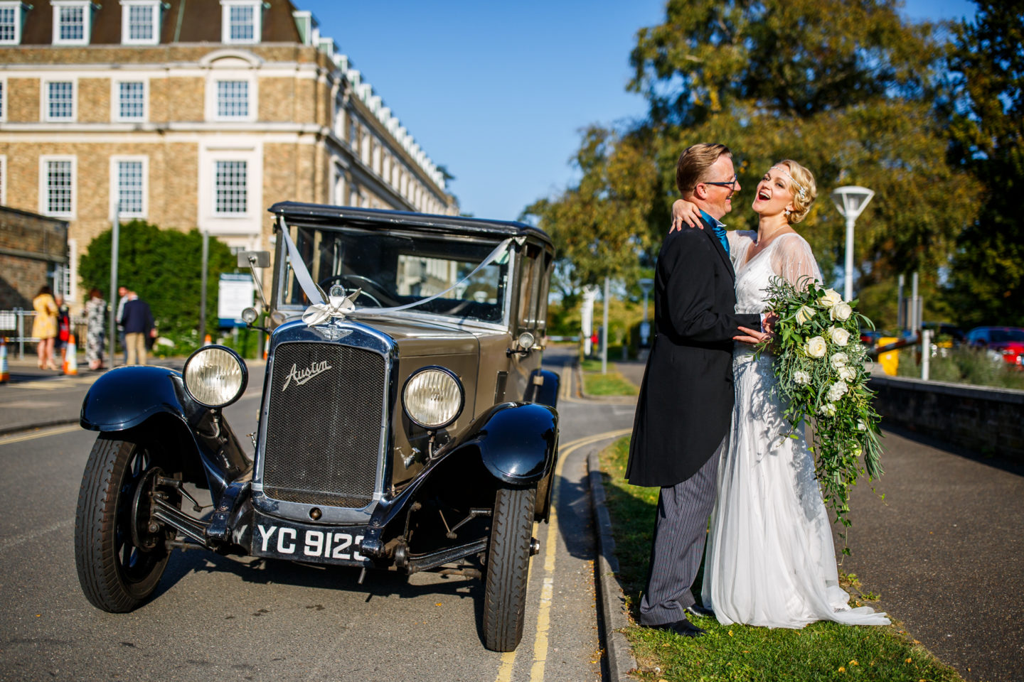 Intimate Wedding At Cambridge Registry Office With 1920s Inspired Wedding Dress