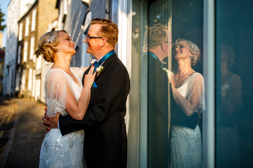 Intimate Micro Wedding At Cambridge Register Office With 1920s Inspired Wedding Dress